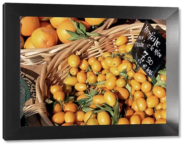 Kumquats for sale on the market in Cours Saleya, Nice, Alpes Maritimes