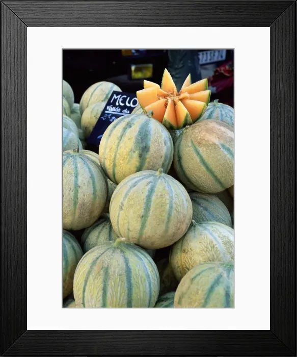 Framed Print : Melons for sale on market in the Rue Ste. Claire, Annecy, Haute-Savoie Framed Print : Melons for sale on market in the Rue Ste. Claire, Annecy, Haute-Savoie