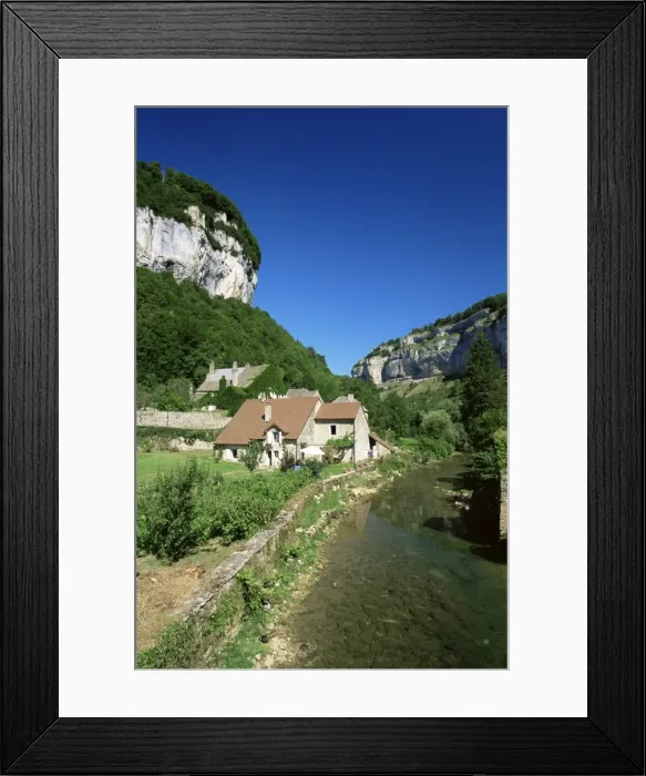 Framed Print : House beside the Seille river, Baume-les-Messieurs, Jura, Franche-Comte, France, Europe Framed Print : House beside the Seille river, Baume-les-Messieurs, Jura, Franche-Comte, France, Europe