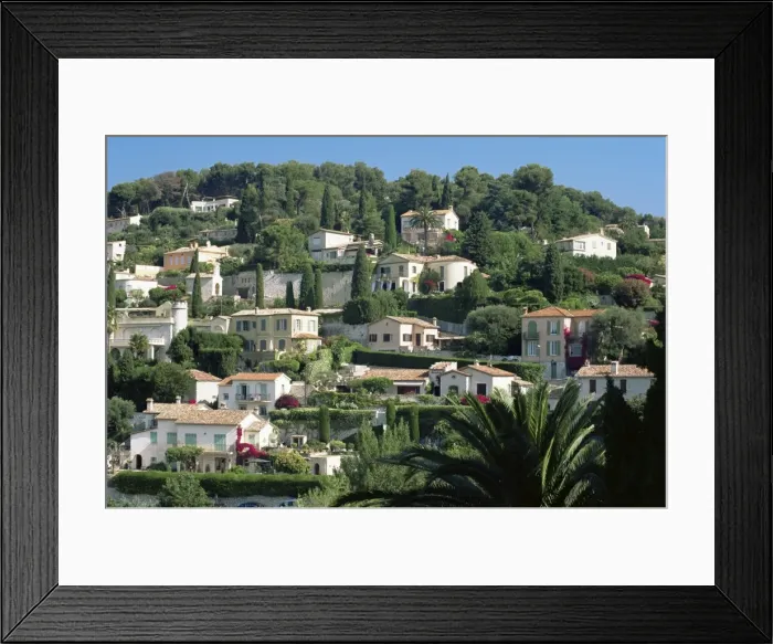 Framed Print : Prestigious hillside residences, St. Paul de Vence, Alpes-Maritimes, Provence