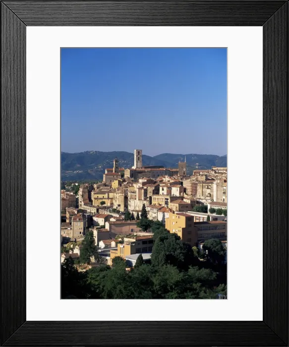 Framed Print : View to Old Town from hillside, Grasse, Alpes-Maritimes, Provence, France, Europe Framed Print : View to Old Town from hillside, Grasse, Alpes-Maritimes, Provence, France, Europe