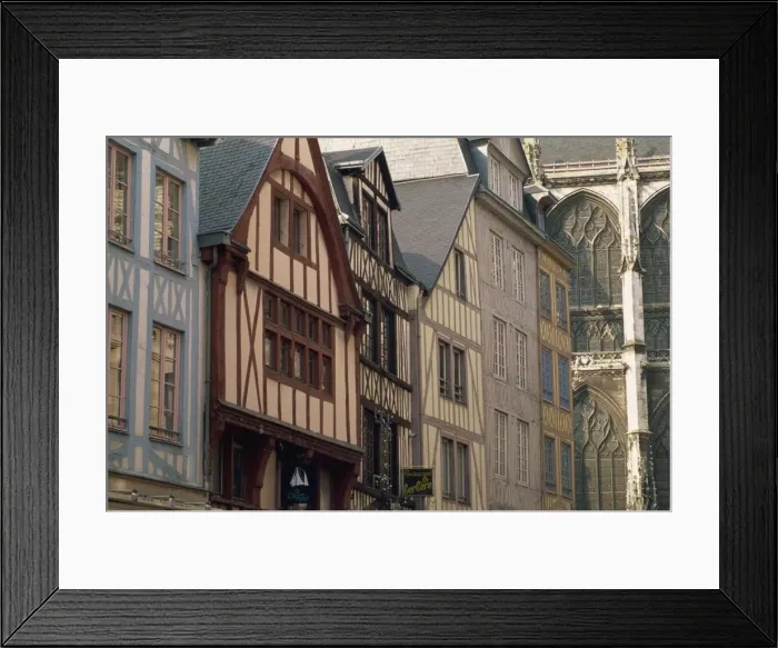 Framed Print : Timbered facades in Rue des Boucheries St. Ouen, Rouen, Seine-Maritime Framed Print : Timbered facades in Rue des Boucheries St. Ouen, Rouen, Seine-Maritime