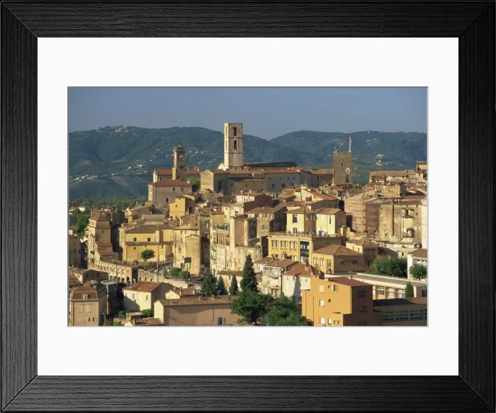 Framed Print : View of Old Town, Grasse, French perfume capital, Alpes-Maritimes, Provence Framed Print : View of Old Town, Grasse, French perfume capital, Alpes-Maritimes, Provence