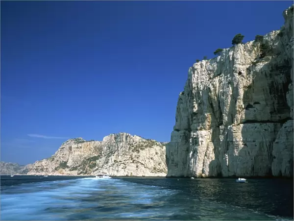 Cliffs of the Calanques, near Cassis, Bouches-du-Rhone, Cote d Azur