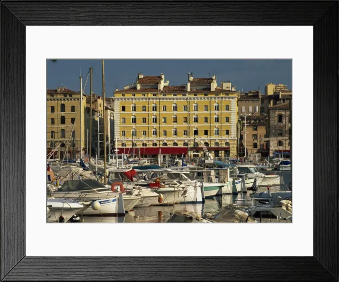 Framed Print : View across the Vieux Port, Marseille, Bouches-du-Rhone, Provence, France Framed Print : View across the Vieux Port, Marseille, Bouches-du-Rhone, Provence, France