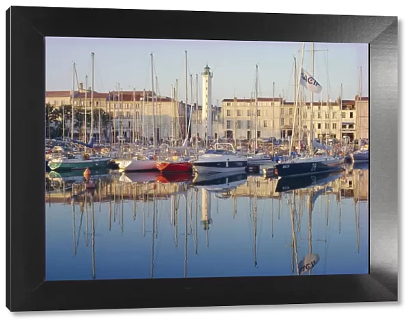 The harbour in the evening, La Rochelle, Poitou-Charentes, France, Europe
