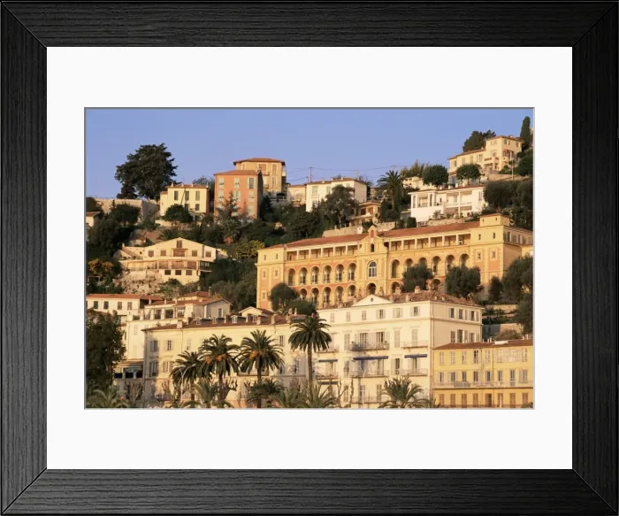 Framed Print : Seafront buildings overlooking Old Town, Menton, Alpes-Maritimes, Cote d Azur Framed Print : Seafront buildings overlooking Old Town, Menton, Alpes-Maritimes, Cote d Azur
