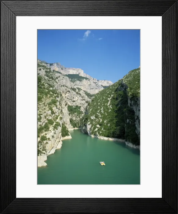 Framed Print : Small boat on the River Verdon in the Grand Canyon of the Verdon, Alpes-de-Haute-Provence Framed Print : Small boat on the River Verdon in the Grand Canyon of the Verdon, Alpes-de-Haute-Provence