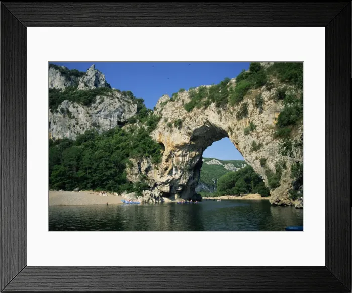 Framed Print : The Pont d Arc, a natural rock arch over the Ardeche River, in the Ardeche Gorges Framed Print : The Pont d Arc, a natural rock arch over the Ardeche River, in the Ardeche Gorges
