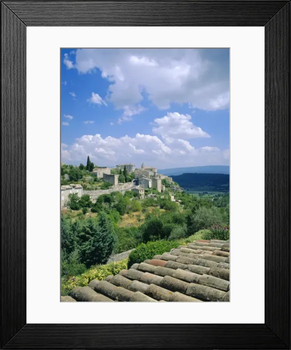 Framed Print : View over rooftops to village, Gordes, Luberon, Vaucluse, Provence, France, Europe Framed Print : View over rooftops to village, Gordes, Luberon, Vaucluse, Provence, France, Europe