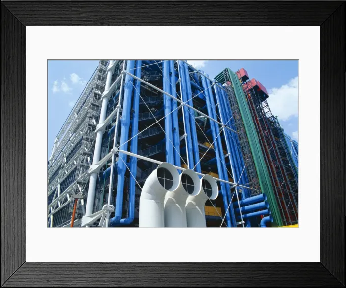 Framed Print : Colourful pipework on exterior of the Centre Pompidou (Pompidou Centre) Framed Print : Colourful pipework on exterior of the Centre Pompidou (Pompidou Centre)