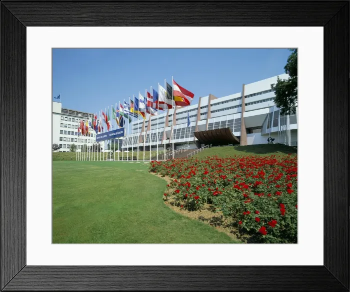 Framed Print : Council of Europe, Strasbourg, Alsace, France, Europe Framed Print : Council of Europe, Strasbourg, Alsace, France, Europe