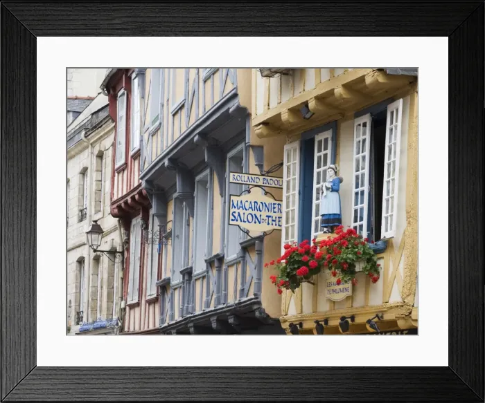 Framed Print : Old timber framed buildings in Quimper, Southern Finistere, Brittany, France, Europe Framed Print : Old timber framed buildings in Quimper, Southern Finistere, Brittany, France, Europe