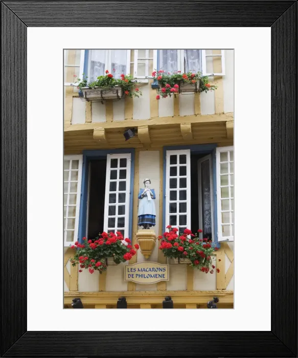 Framed Print : Old timber framed building in Quimper, Southern Finistere, Brittany, France, Europe Framed Print : Old timber framed building in Quimper, Southern Finistere, Brittany, France, Europe