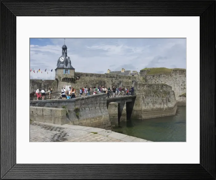 Framed Print : The Belfrey and Causeway entrance to the old walled town of Concarneau Framed Print : The Belfrey and Causeway entrance to the old walled town of Concarneau