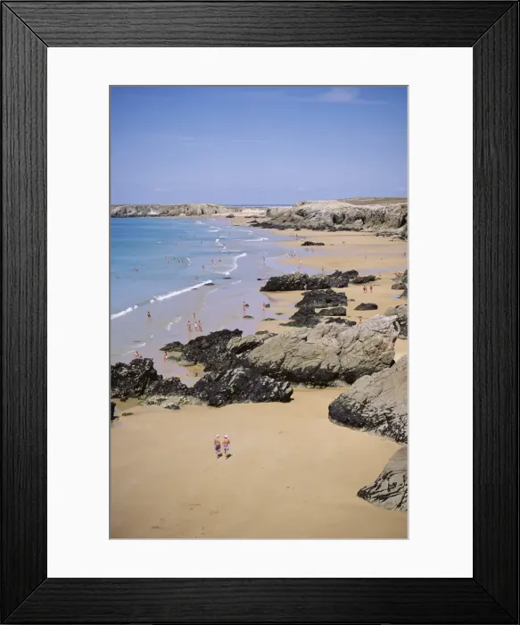 Framed Print : Aerial view of coast, Quiberon, Cote Sauvage, Brittany, France, Europe Framed Print : Aerial view of coast, Quiberon, Cote Sauvage, Brittany, France, Europe