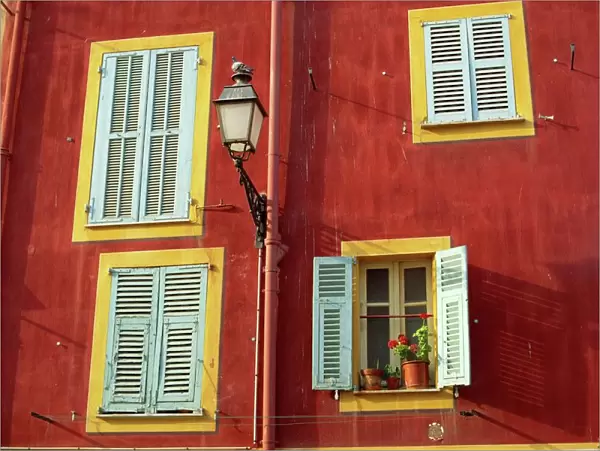 Shuttered windows in the old town, Nice, Provence, France