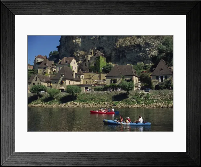 Framed Print : Canoes, La Roque Gageac, Dordogne, France, Europe Framed Print : Canoes, La Roque Gageac, Dordogne, France, Europe