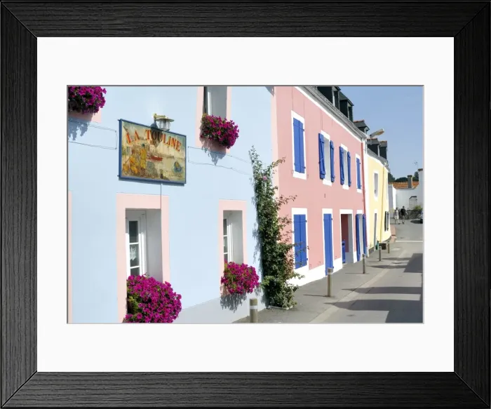 Framed Print : Sauzon, Belle Ile, Brittany, France, Europe Framed Print : Sauzon, Belle Ile, Brittany, France, Europe