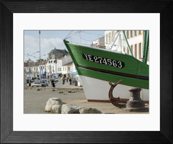Framed Print : Port Joinville, Ile d Yeu, Vendee, France, Europe