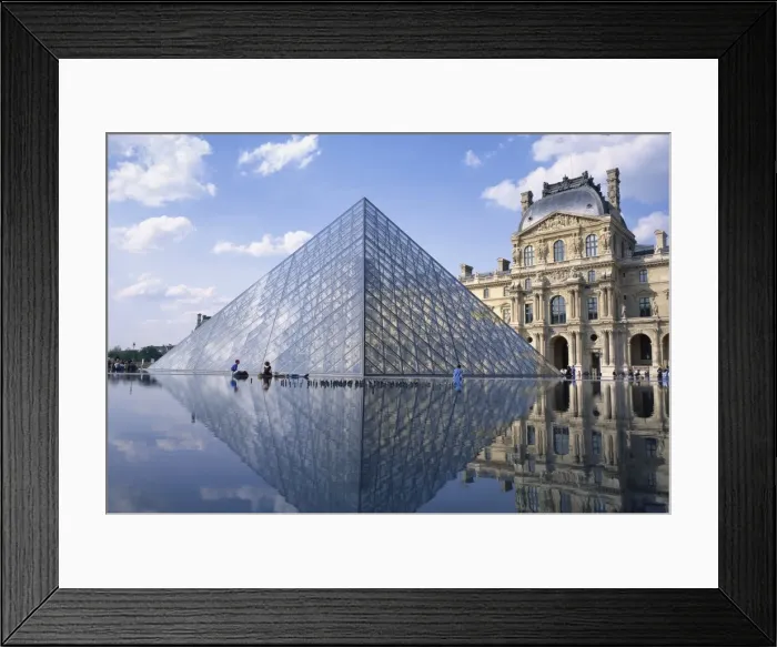 Framed Print : The Pyramide and Palais du Louvre, Musee du Louvre, Paris, France, Europe Framed Print : The Pyramide and Palais du Louvre, Musee du Louvre, Paris, France, Europe