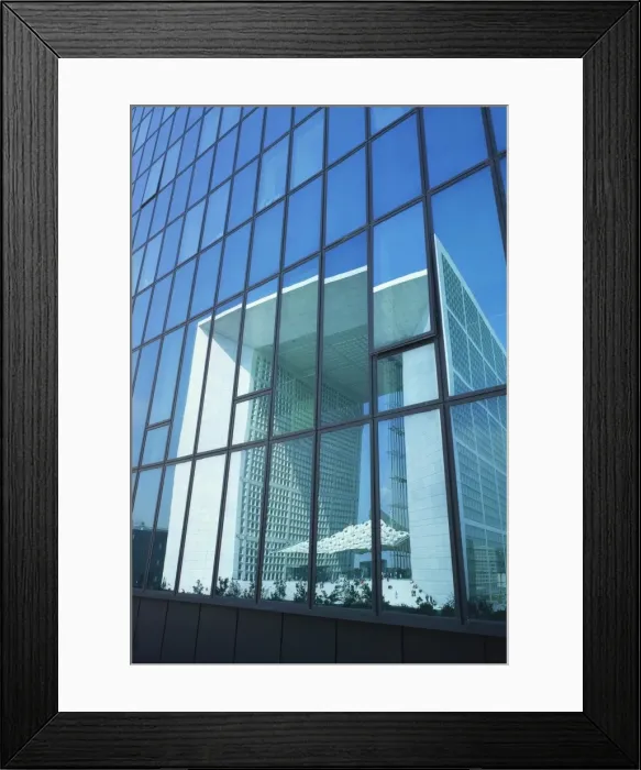 Framed Print : La Grande Arche reflected in nearby building, La Defense, Paris, France, Europe Framed Print : La Grande Arche reflected in nearby building, La Defense, Paris, France, Europe