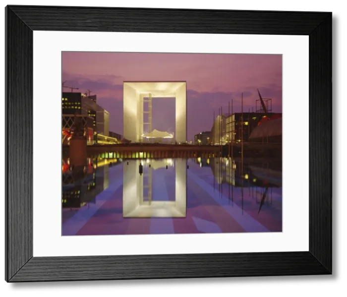Framed Print : La Grande Arche and reflection, La Defense, Paris, France, Europe Framed Print : La Grande Arche and reflection, La Defense, Paris, France, Europe
