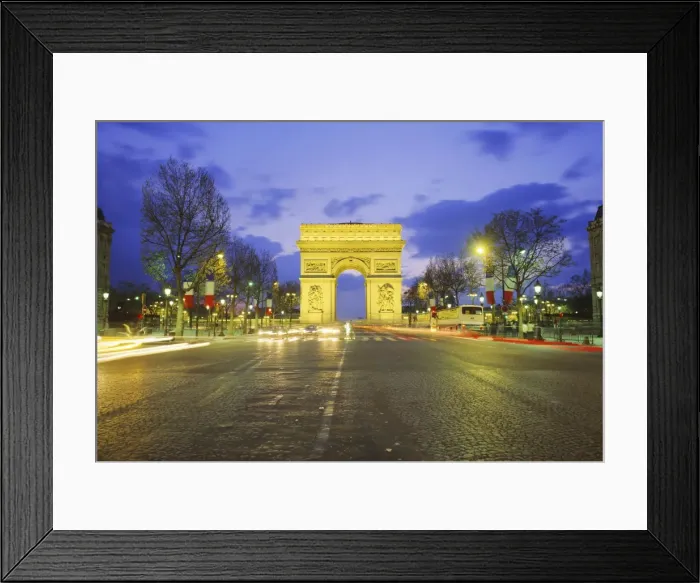 Framed Print : Arc de Triomphe and the Champs Elysees, Paris, France, Europe Framed Print : Arc de Triomphe and the Champs Elysees, Paris, France, Europe