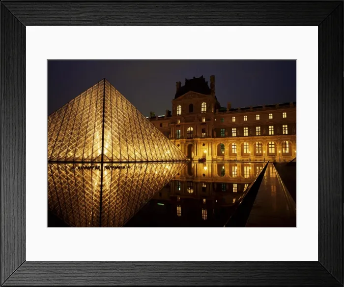Framed Print : Musee du Louvre and Pyramide, Paris, France, Europe Framed Print : Musee du Louvre and Pyramide, Paris, France, Europe