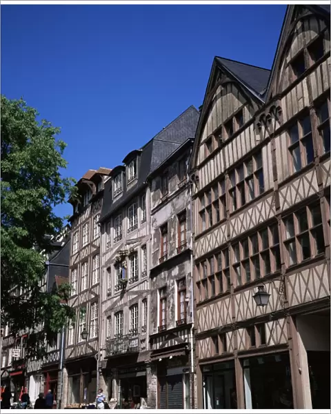 Old half-timbered buildings, Rouen, Seine Maritime, Haute Normandie (Normandy)