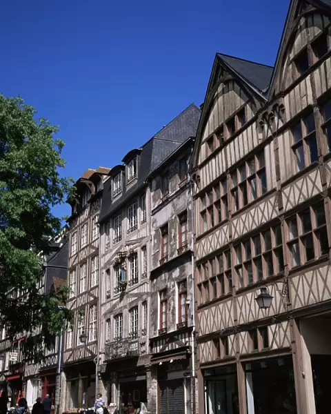 Old half-timbered buildings, Rouen, Seine Maritime, Haute Normandie (Normandy)