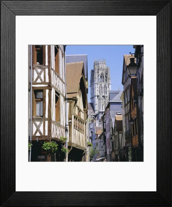 Framed Print : Old houses and St. Ouen Church, Rouen, Seine Maritime, Haute Normandie (Normandy) Framed Print : Old houses and St. Ouen Church, Rouen, Seine Maritime, Haute Normandie (Normandy)