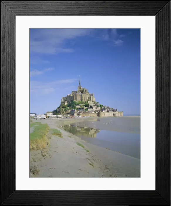 Framed Print : Mont-Saint-Michel (Mont-St. Michel), UNESCO World Heritage Site, Basse Normandie
