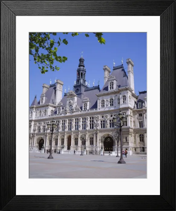 Framed Print : Hotel de Ville, Paris, France, Europe Framed Print : Hotel de Ville, Paris, France, Europe