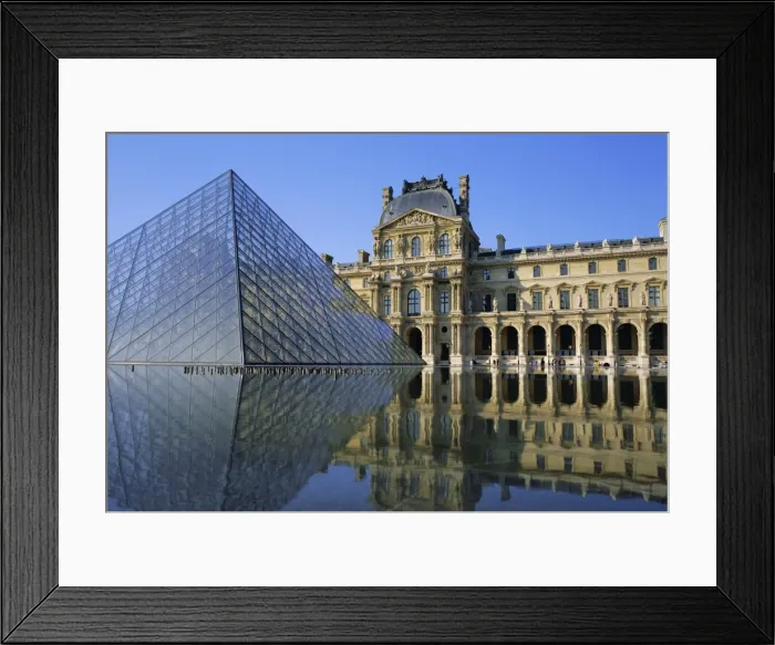 Framed Print : Palais du Louvre and pyramid, Paris, France, Europe Framed Print : Palais du Louvre and pyramid, Paris, France, Europe