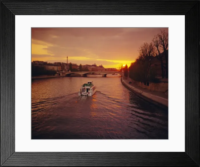 Framed Print : The River Seine and Eiffel Tower in the distance, Paris, France, Europe Framed Print : The River Seine and Eiffel Tower in the distance, Paris, France, Europe