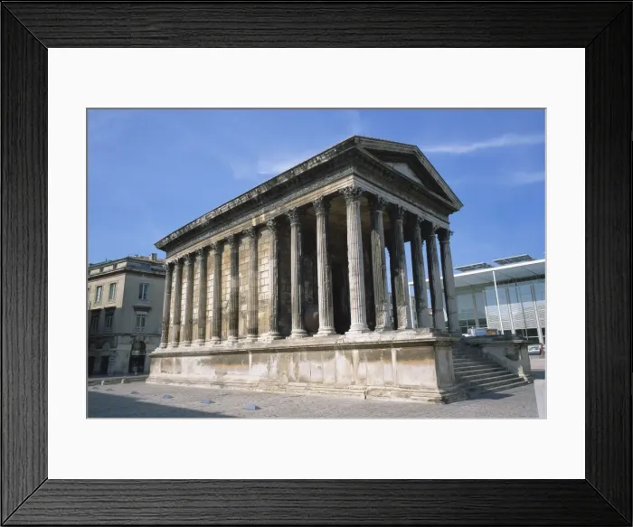 Framed Print : Maison Carree Temple in the town of Nimes, in Languedoc Roussillon, France, Europe Framed Print : Maison Carree Temple in the town of Nimes, in Languedoc Roussillon, France, Europe