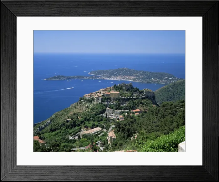 Framed Print : Eze and St. Jean-Cap-Ferrat, Cote d Azur, Provence, France, Mediterranean, Europe Framed Print : Eze and St. Jean-Cap-Ferrat, Cote d Azur, Provence, France, Mediterranean, Europe