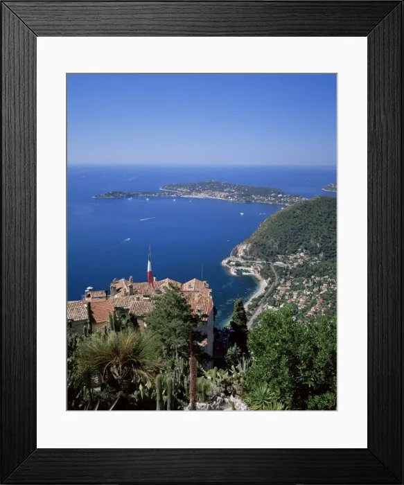Framed Print : Eze and St. Jean-Cap-Ferrat, Cote d Azur, Provence, France, Mediterranean, Europe Framed Print : Eze and St. Jean-Cap-Ferrat, Cote d Azur, Provence, France, Mediterranean, Europe