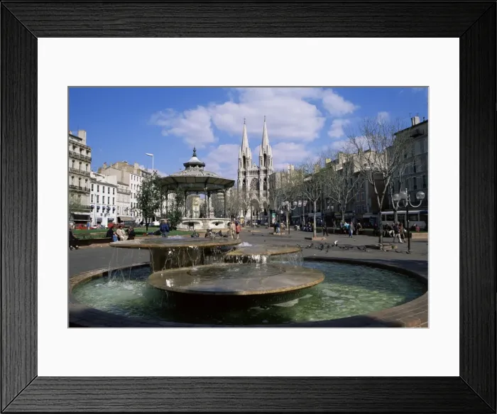Framed Print : La Canebiere and church of S. Vincent-de-Paul, Marseille, Bouches-du-Rhone Framed Print : La Canebiere and church of S. Vincent-de-Paul, Marseille, Bouches-du-Rhone
