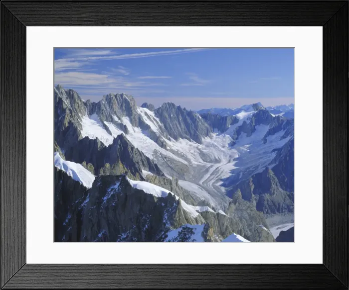 Framed Print : Mont Blanc range near Chamonix, French Alps, Haute-Savoie, France, Europe Framed Print : Mont Blanc range near Chamonix, French Alps, Haute-Savoie, France, Europe