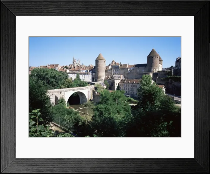 Framed Print : Semur, Burgundy, France, Europe Framed Print : Semur, Burgundy, France, Europe