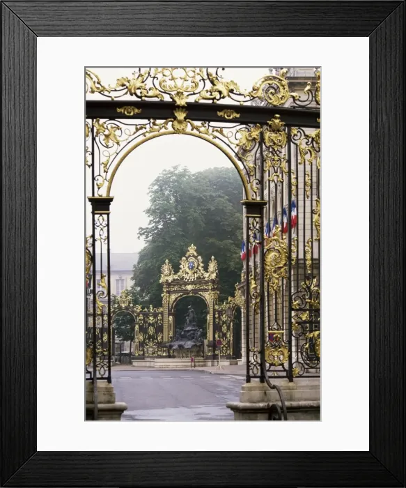 Framed Print : Wrought iron by Lamor, restored, Place Stanislaus, UNESCO World Heritage Site Framed Print : Wrought iron by Lamor, restored, Place Stanislaus, UNESCO World Heritage Site