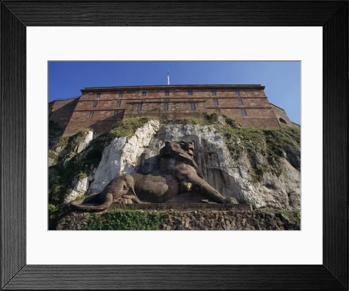 Framed Print : Statue of the famous lion of Belfort in Franche-Comte, France, Europe Framed Print : Statue of the famous lion of Belfort in Franche-Comte, France, Europe
