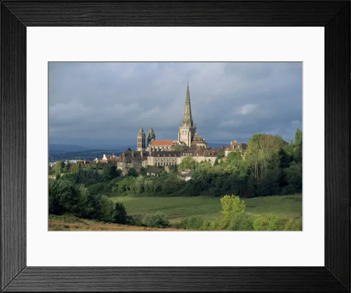 Framed Print : The cathedral of St. Lazare at Autun in Burgundy, France, Europe