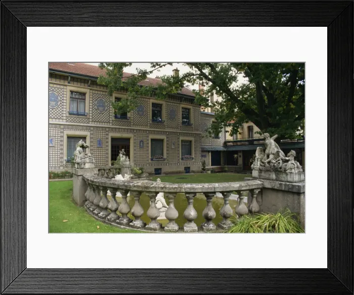 Framed Print : Balustrade and decorated exterior of the Art Nouveau Musee de L Ecole de Nancy Framed Print : Balustrade and decorated exterior of the Art Nouveau Musee de L Ecole de Nancy
