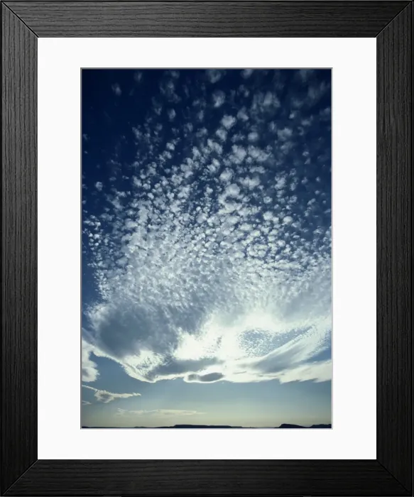 Framed Print : High cloud before sun at dusk, Provence, France, Europe Framed Print : High cloud before sun at dusk, Provence, France, Europe