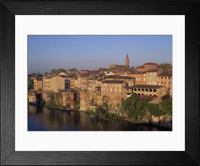 Framed Print : Skyline of houses and church of the town of Albi in the Tarn Region of Midi Pyrenees Framed Print : Skyline of houses and church of the town of Albi in the Tarn Region of Midi Pyrenees