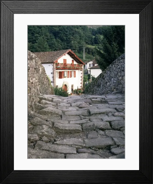 Framed Print : St. Etienne de Baigorry, Pyrenees-Atlantique, Aquitaine, France, Europe Framed Print : St. Etienne de Baigorry, Pyrenees-Atlantique, Aquitaine, France, Europe