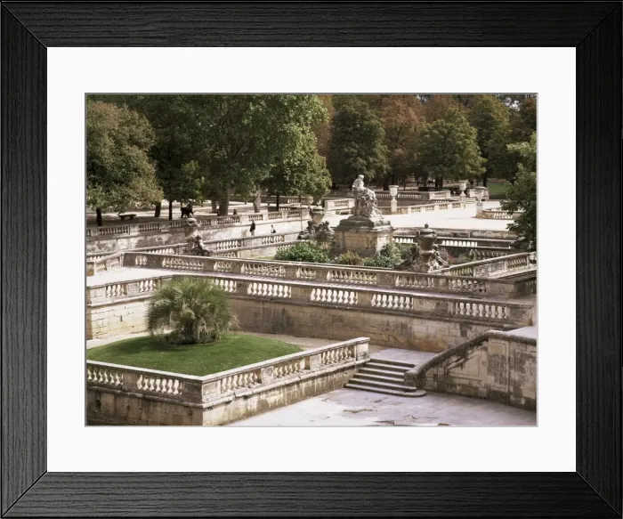 Framed Print : Jardin de la Fontaine, Nimes, Gard, Languedoc Roussillon, France, Europe